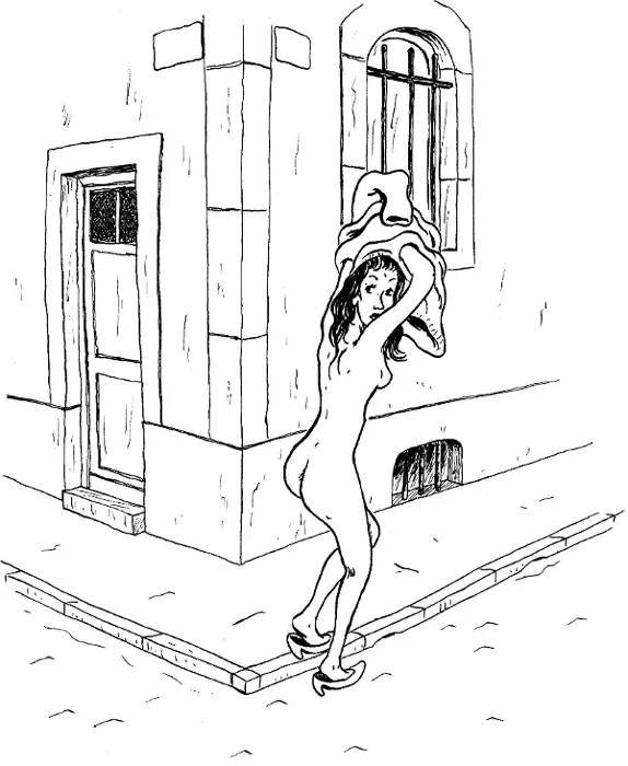 Une femme se déshabille en pleine rue, à Aix-en-Provence.